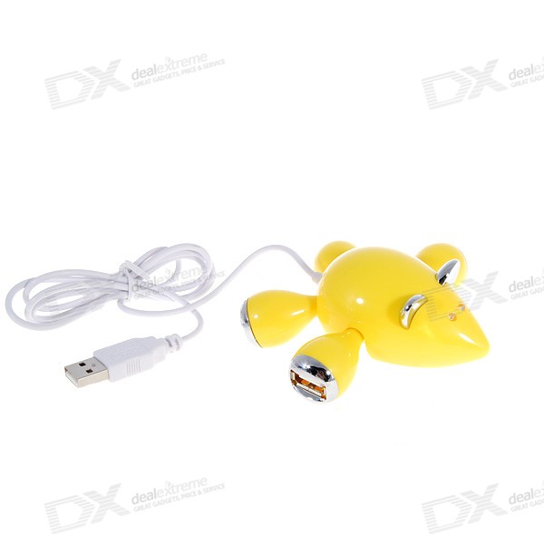 Mice Style 4-Port USB 2.0 Hub (with LED Eyes)